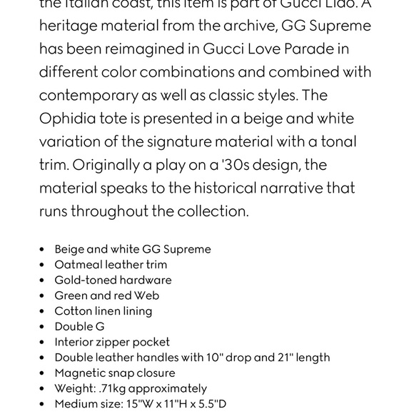 Gucci Ophidia Medium Tote Bag with Monogram Pattern - White - Picture 7 of 7